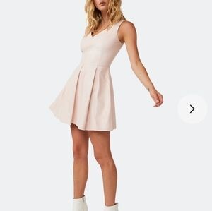 AS by DF kathryn leather dress color pink champagne size S